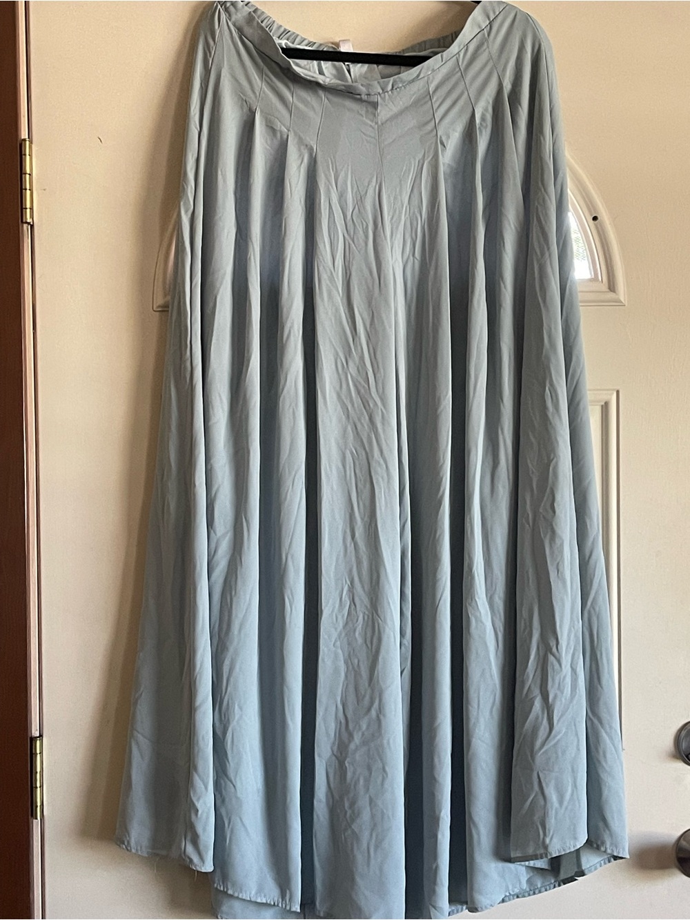 Lapis Pale Blue Pleated Palazzo Pants